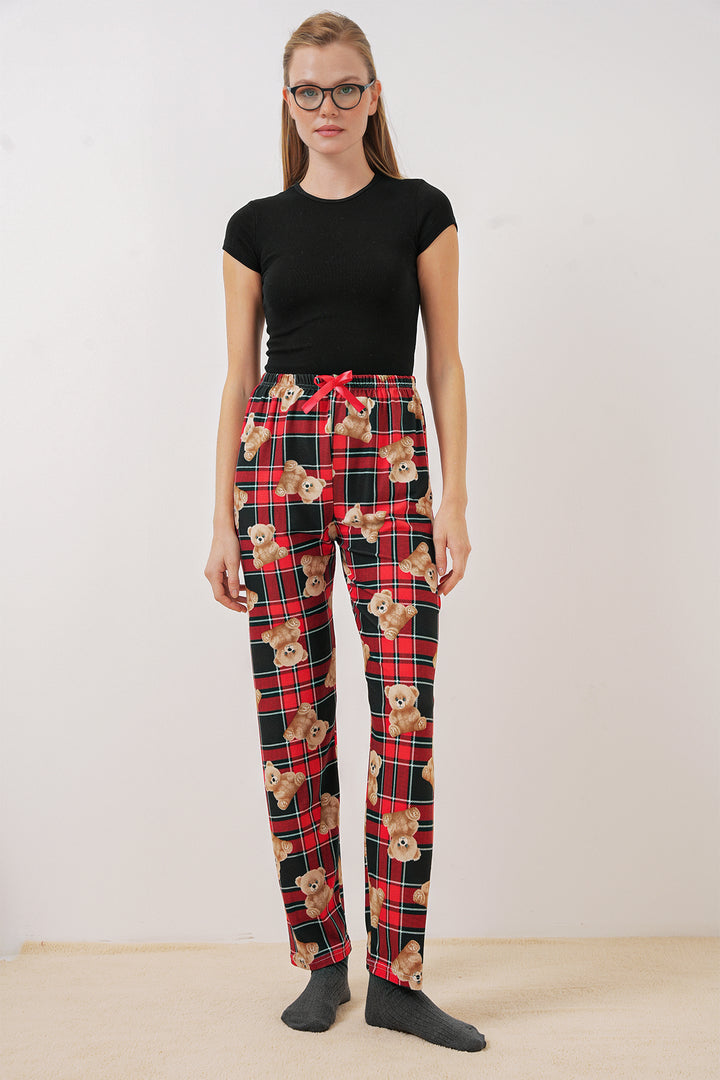 BGD Women Patterned Pyjama Bottoms - Burgundy - Simferopol