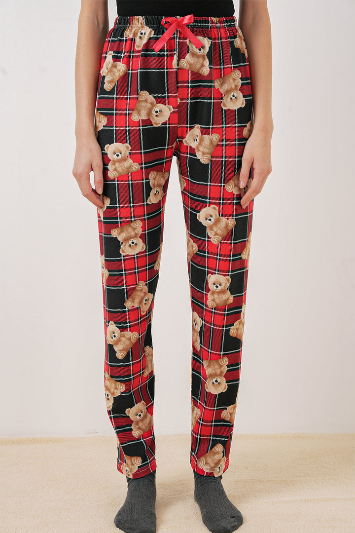 BGD Women Patterned Pyjama Bottoms - Burgundy - Simferopol