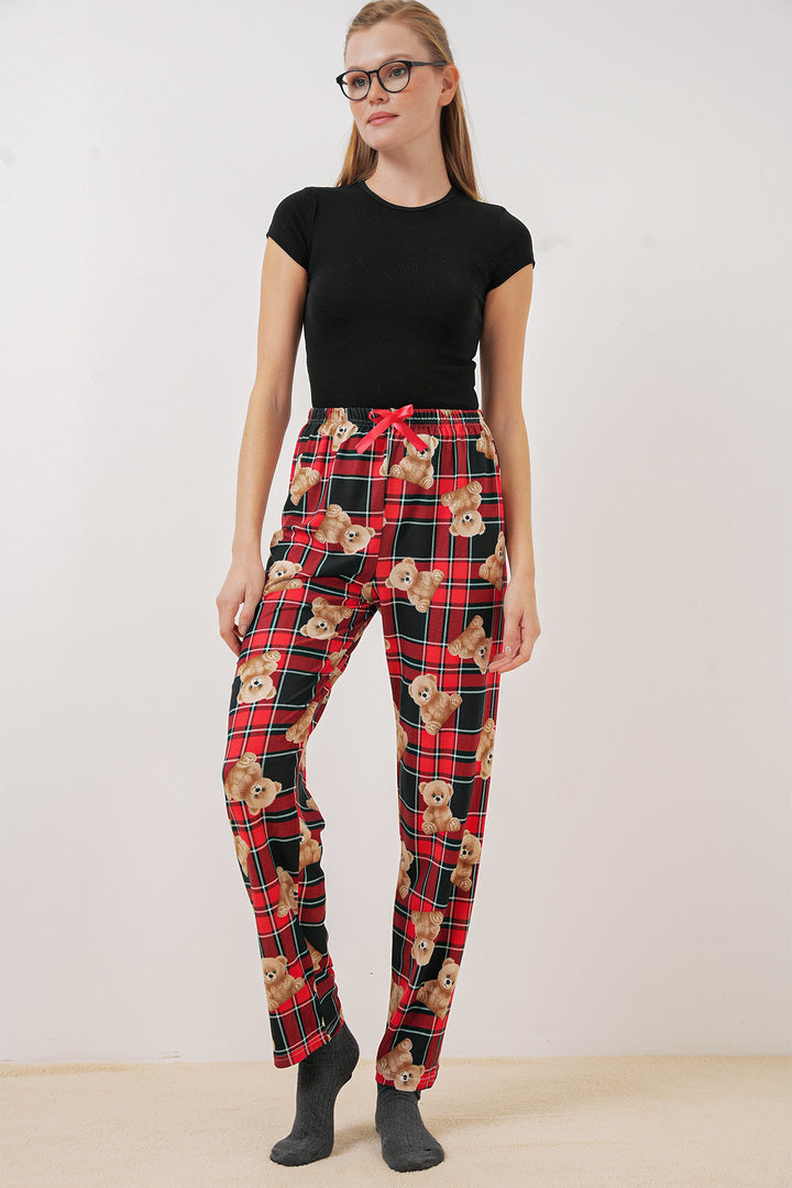 BGD Women Patterned Pyjama Bottoms - Burgundy - Simferopol