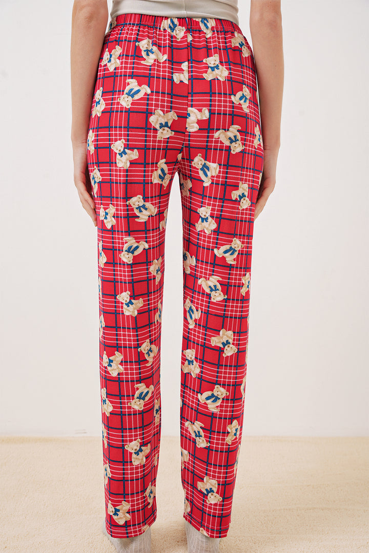 BGD Women Patterned Pyjama Bottoms - Red - Fedosiia