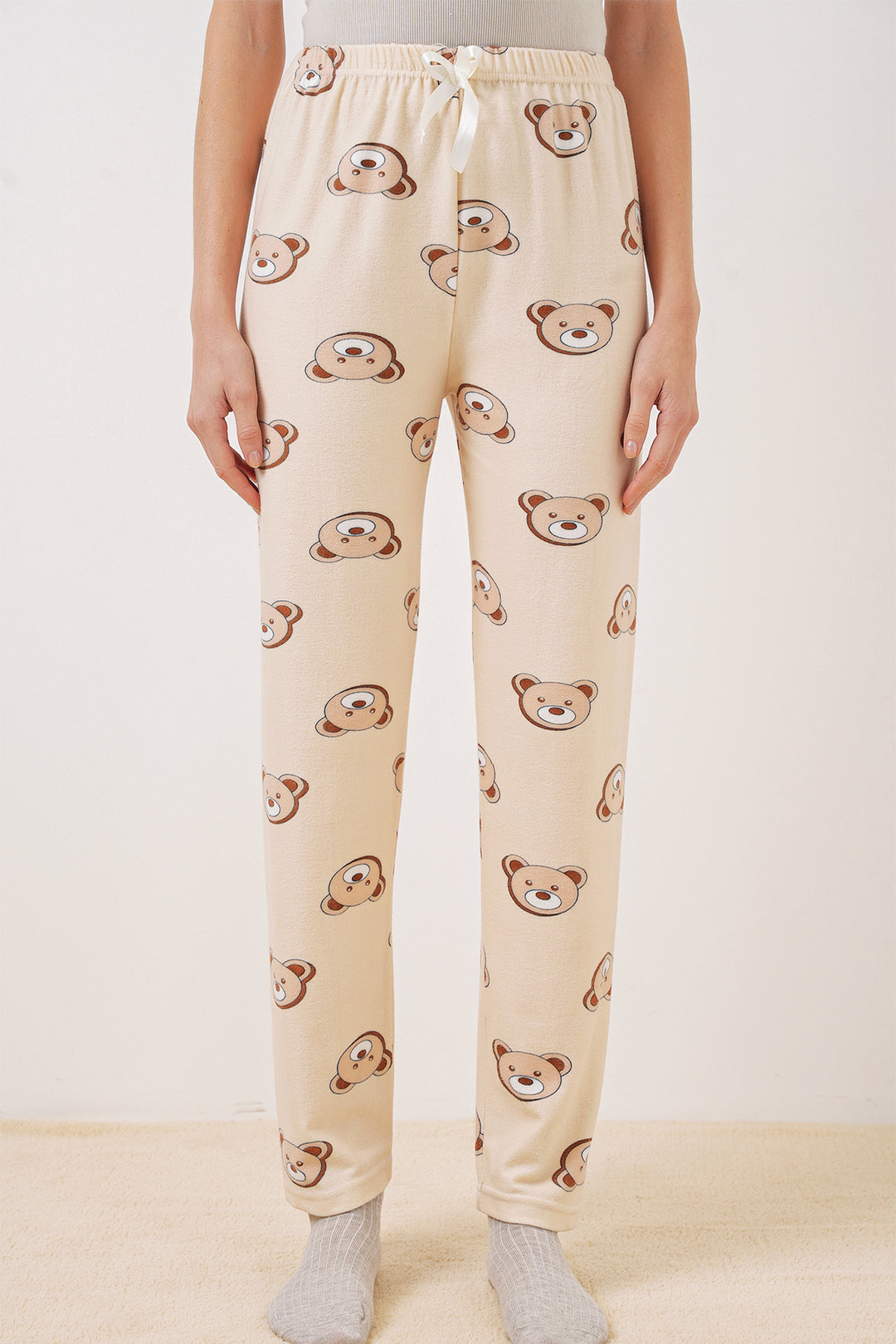 BGD Women Patterned Pyjama Bottoms - Cream - Goch