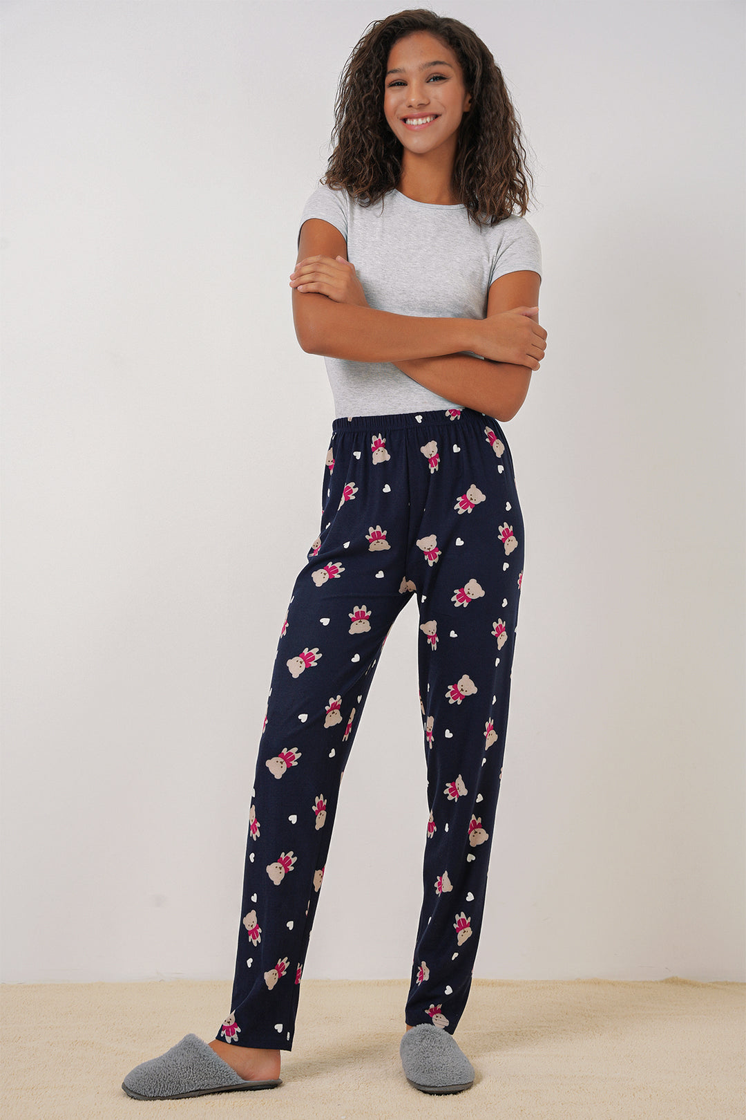 BGD Women Patterned Pyjama Bottoms - L. Navy - Twickenham