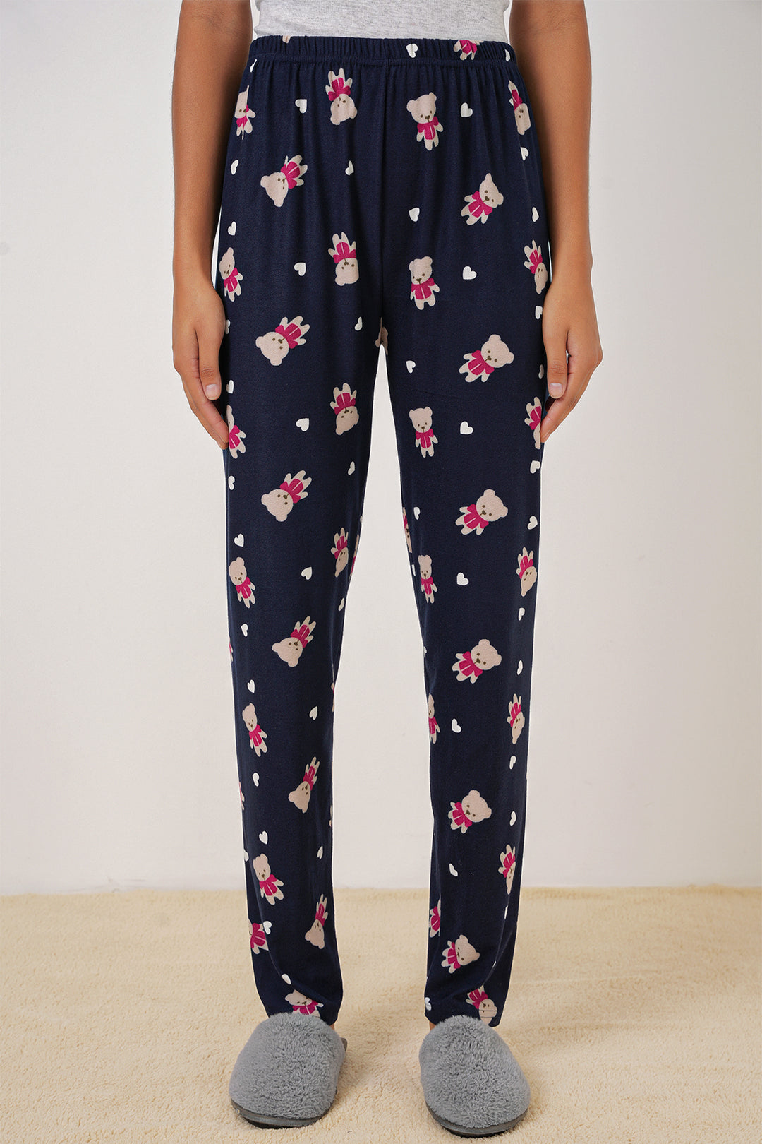 BGD Women Patterned Pyjama Bottoms - L. Navy - Twickenham