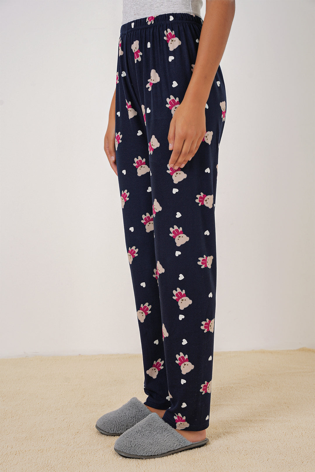 BGD Women Patterned Pyjama Bottoms - L. Navy - Twickenham
