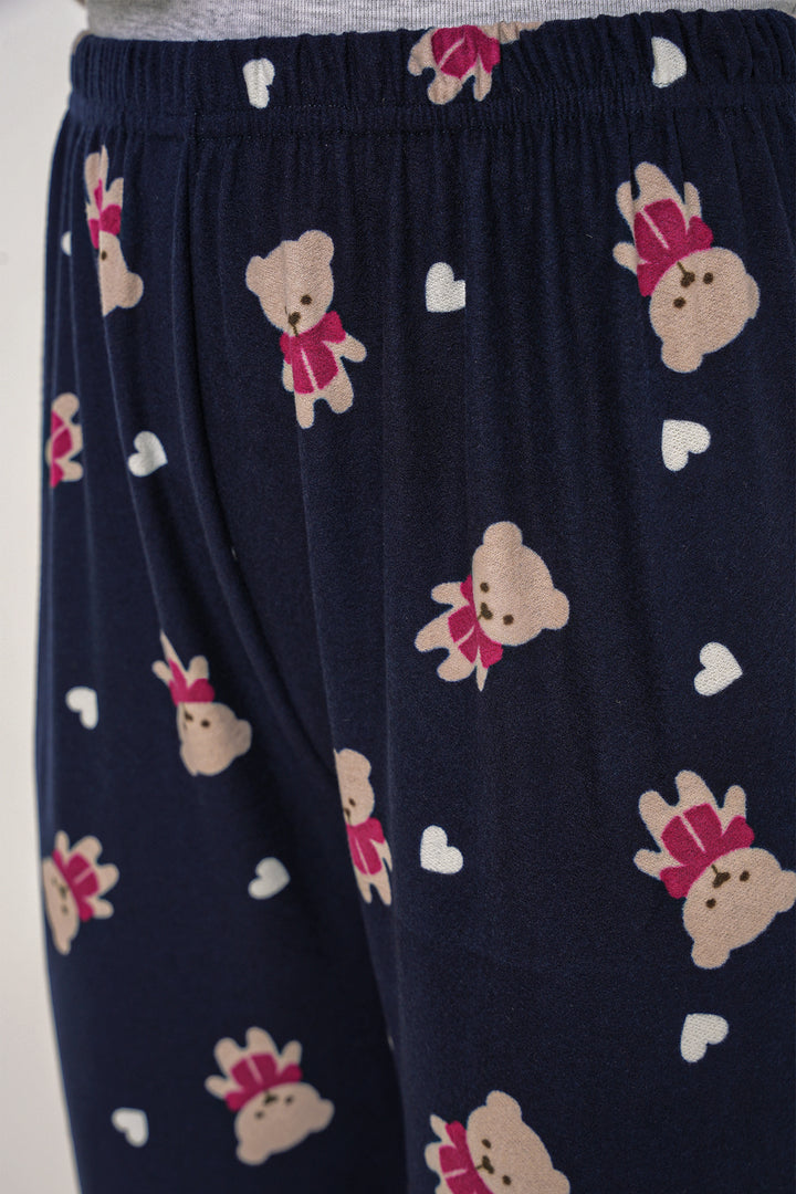 BGD Women Patterned Pyjama Bottoms - L. Navy - Twickenham