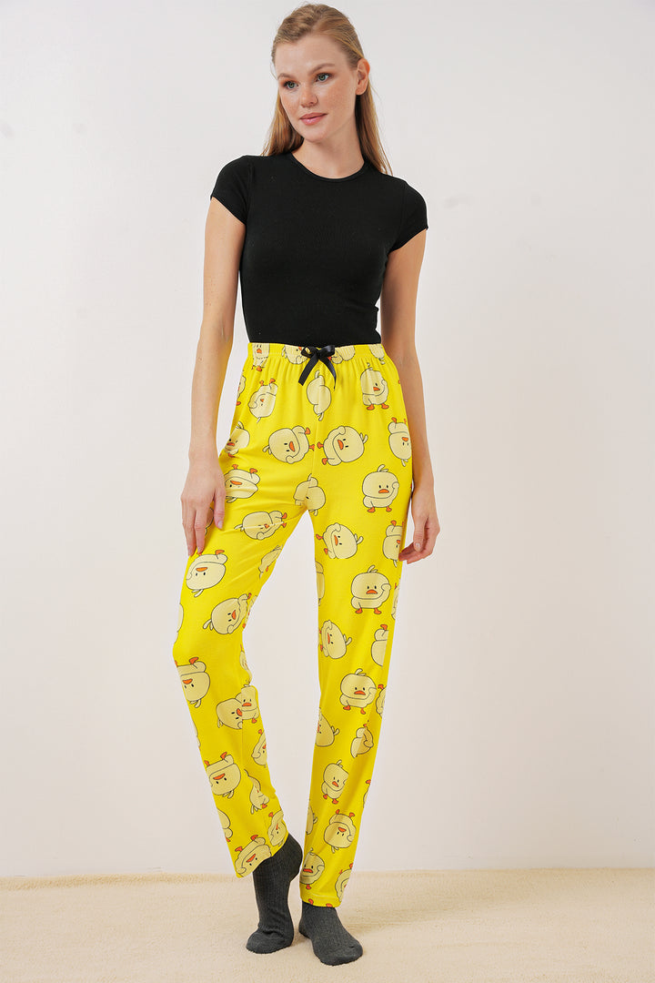 BGD Women Patterned Pyjama Bottoms - Yellow - Strasbourg