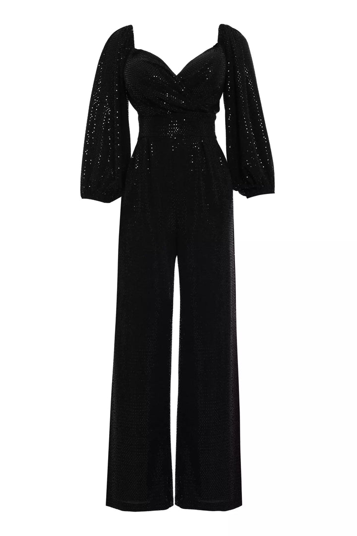 FRV Black sandy long sleeve maxi overalls - Lancaster