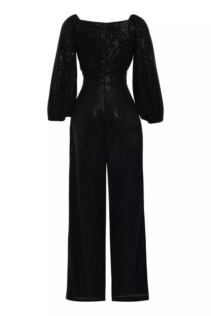 FRV Black sandy long sleeve maxi overalls - Lancaster