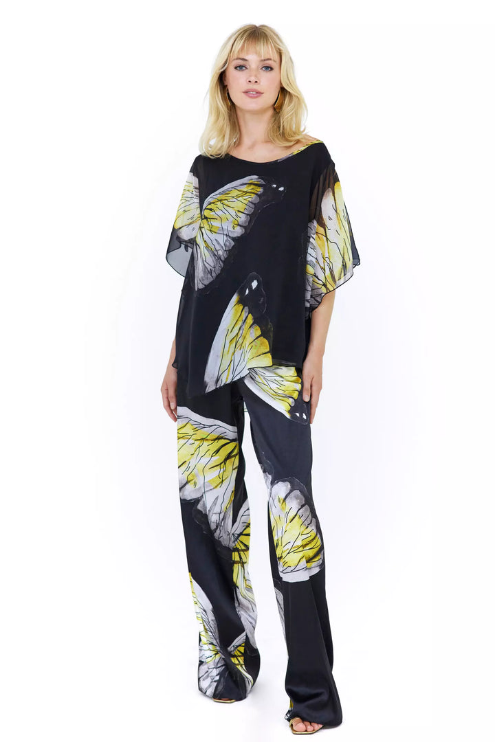 FRV Printed chiffon short sleeve maxi set - Pavia