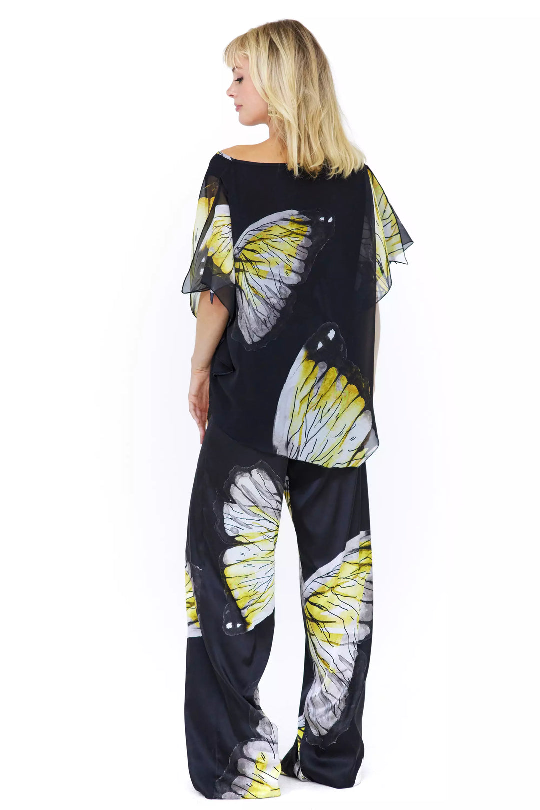FRV Printed chiffon short sleeve maxi set - Pavia