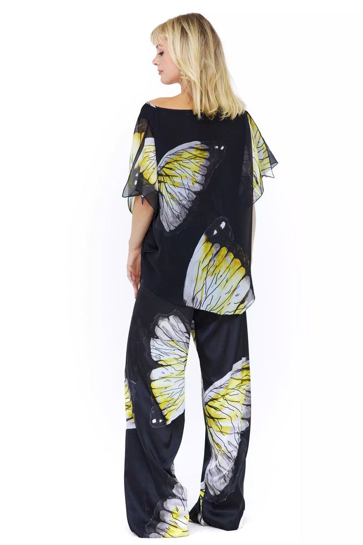 FRV Printed chiffon short sleeve maxi set - Pavia