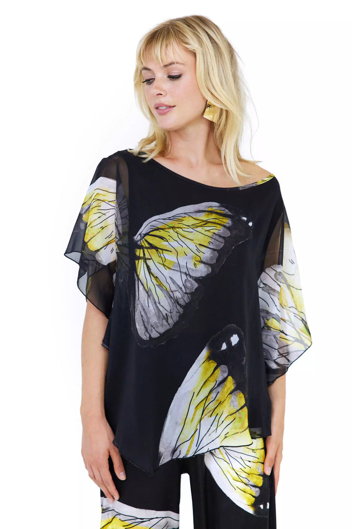 FRV Printed chiffon short sleeve maxi set - Pavia