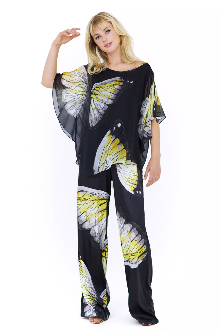 FRV Printed chiffon short sleeve maxi set - Pavia