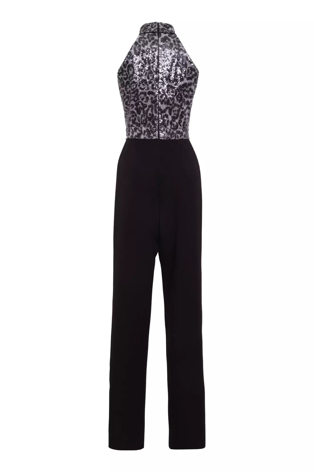FRV Printed stamp sequins sleeveless maxi overalls - Riviera Beach