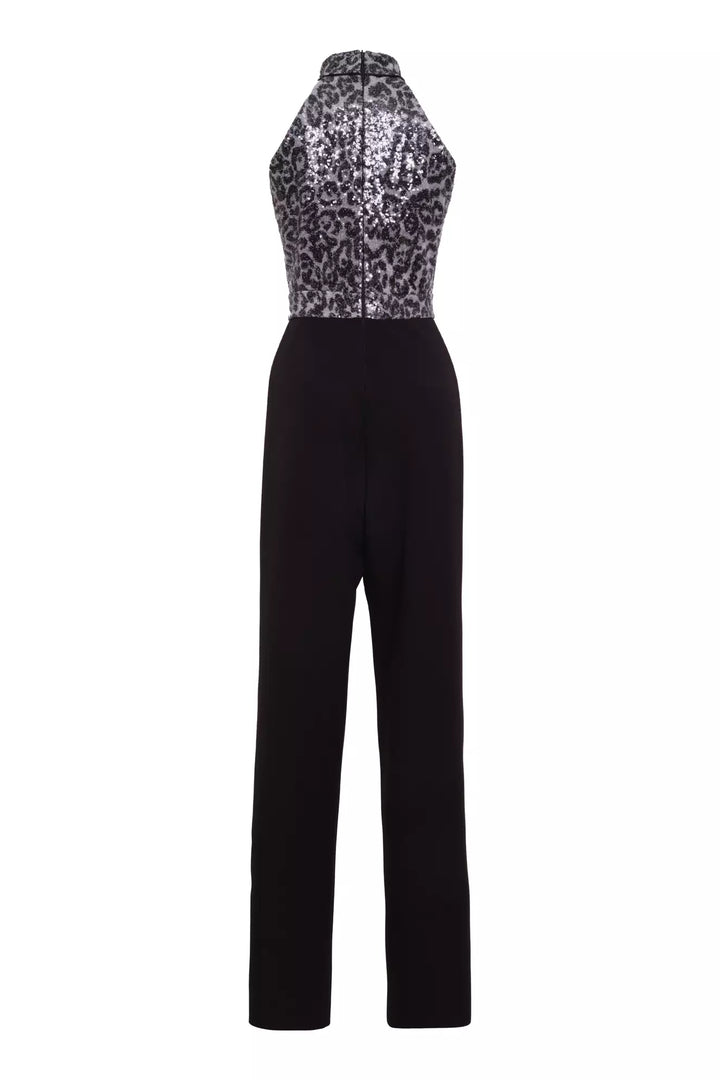 FRV Printed stamp sequins sleeveless maxi overalls - Riviera Beach