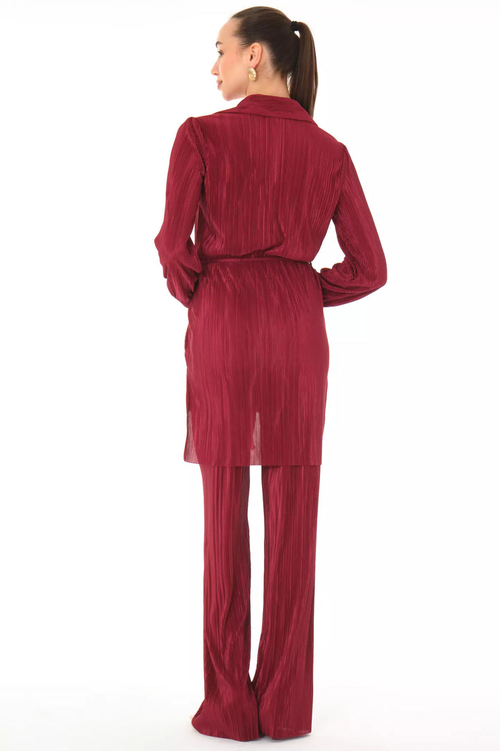 FRV Maroon straight long sleeve maxi set - Bracknell