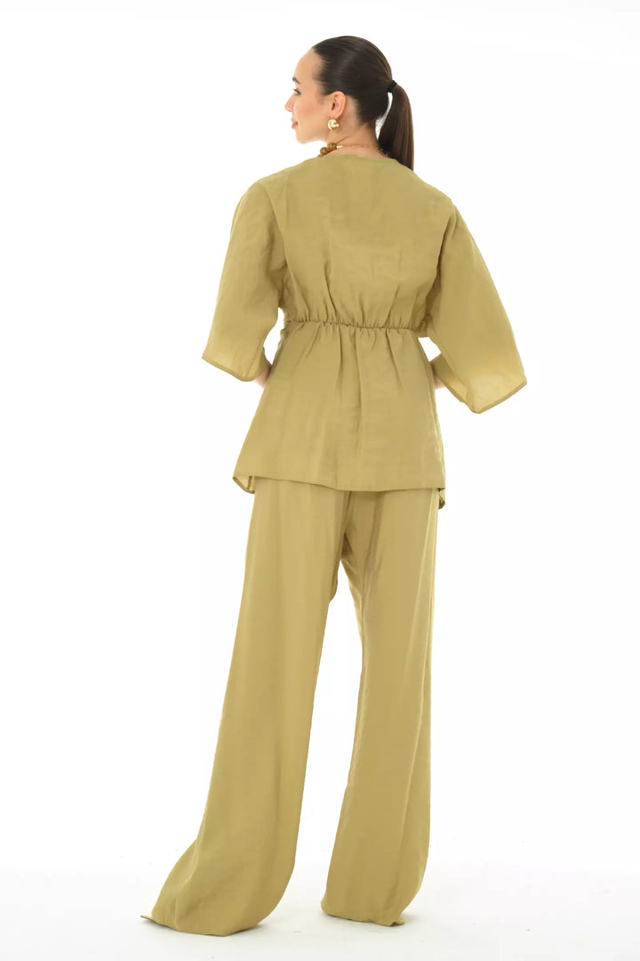 FRV Khaki sandy short sleeve maxi set - Pomezia