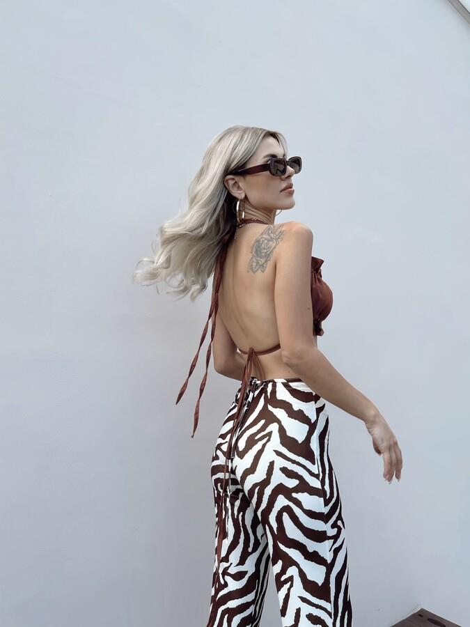 HLLY Women Kyle Crop Brown - Toluca