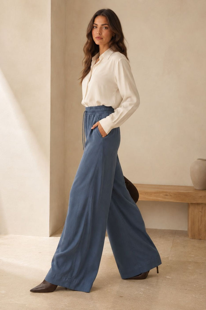 XLJ Elasticated Palazzo Trousers - Rouyn-Noranda
