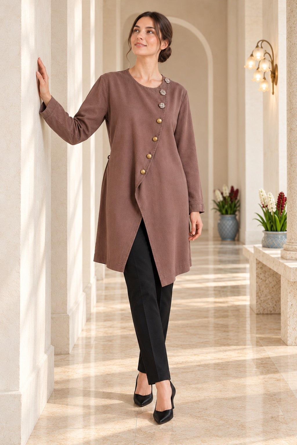 XLJ Asymmetric Button-Down Shirt 6403 - Collegno