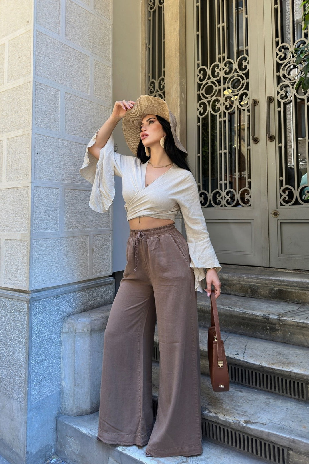XLJ Elasticated Palazzo Trousers - Bromley