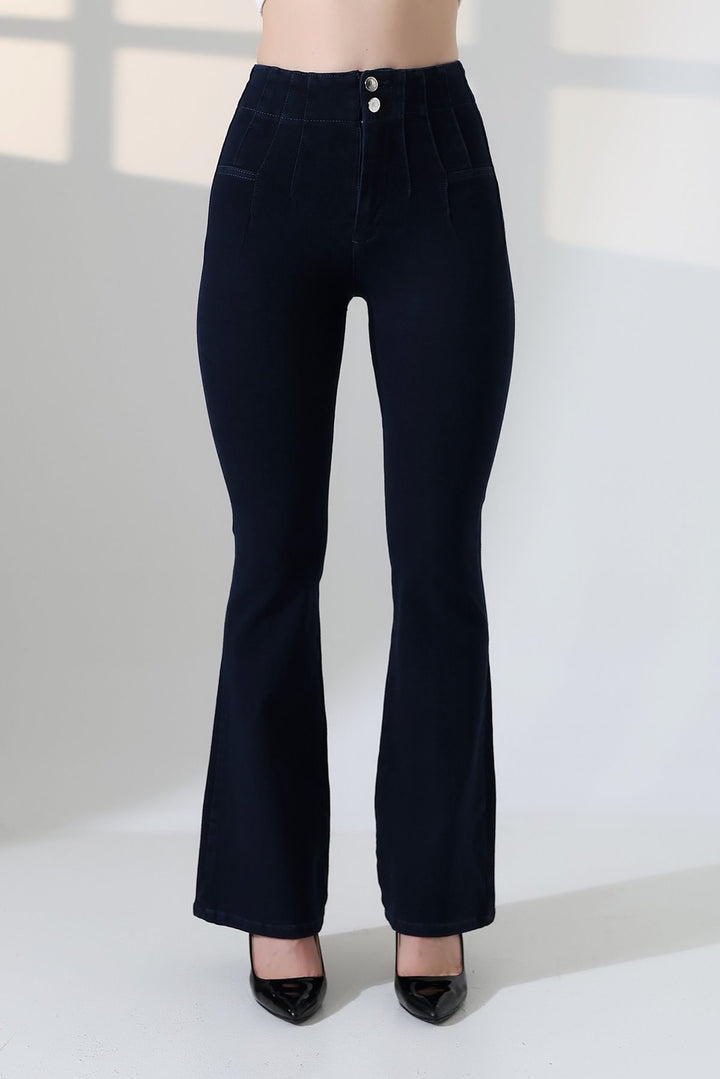 XLJ Flared Jeans with Darts on Front Waist 7021 - Rossano