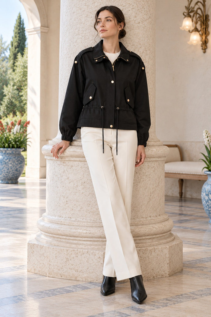 XLJ Short Raincoat with Drawstring Waist 6346 - Lincoln
