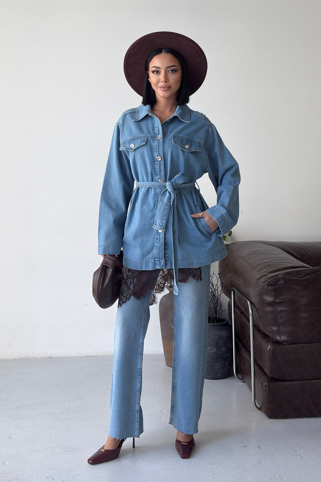 XLJ Belted Oversize Shirt - Hillsborough