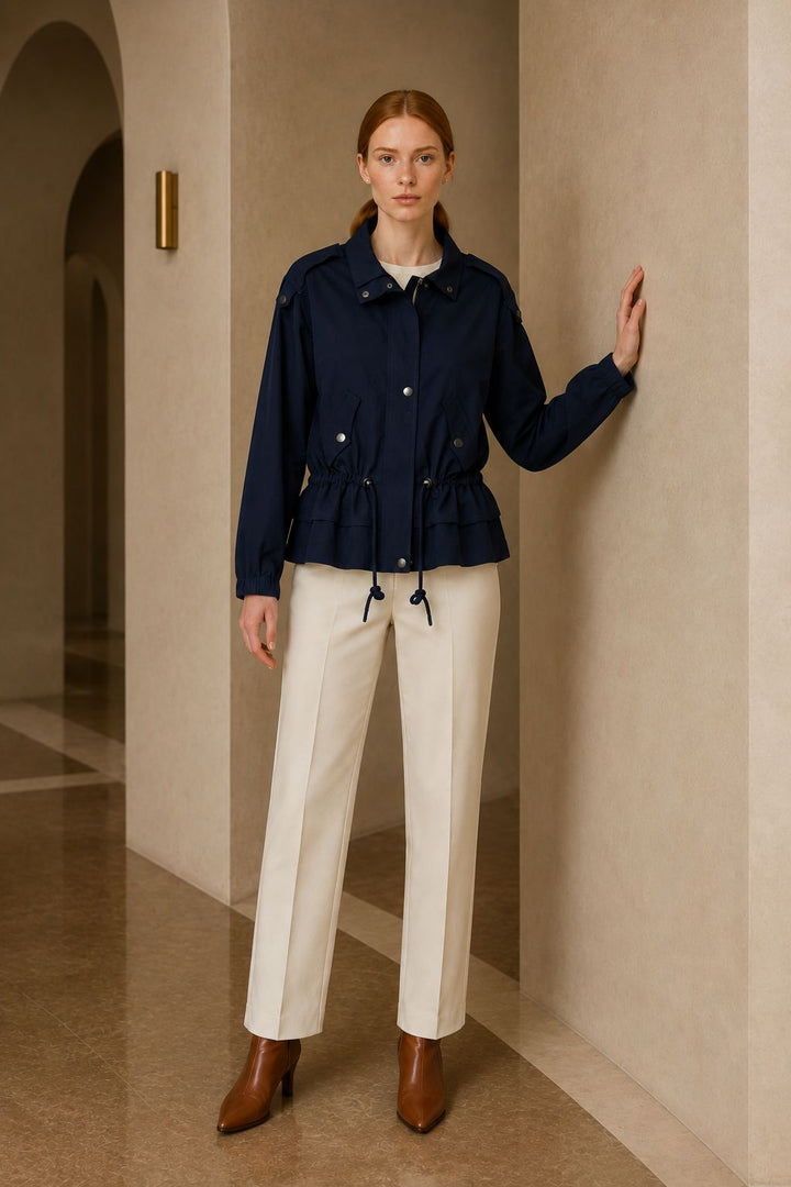 XLJ Short Raincoat with Drawstring Waist 6346 - Parma