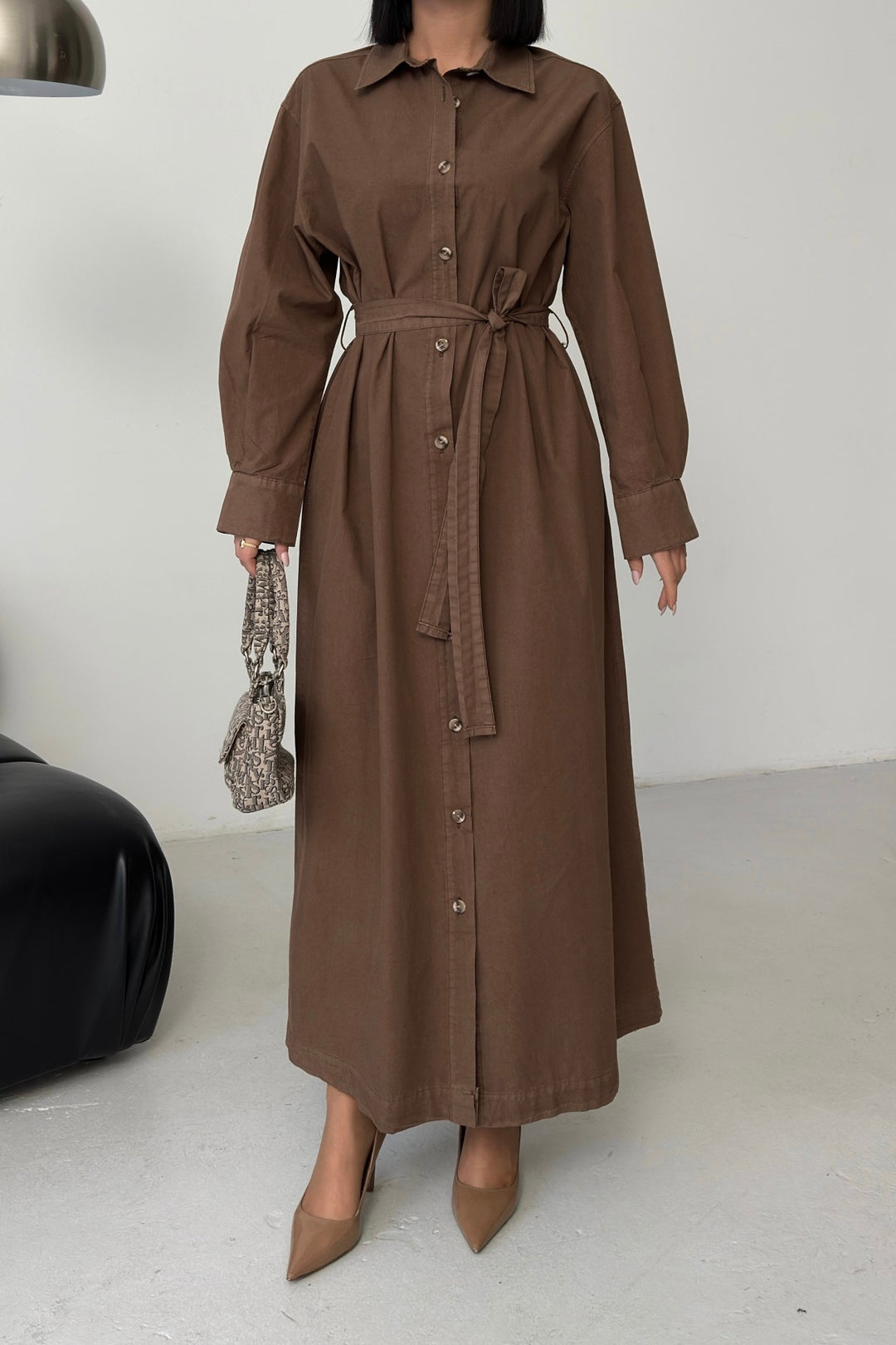 XLJ Buttoned Classic Long Denim Dress - Denton