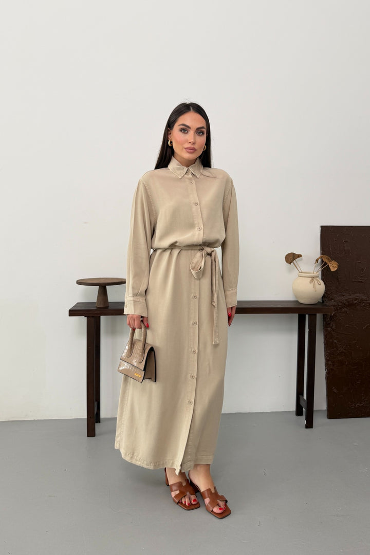 XLJ Buttoned Classic Long Denim Dress - Hendon