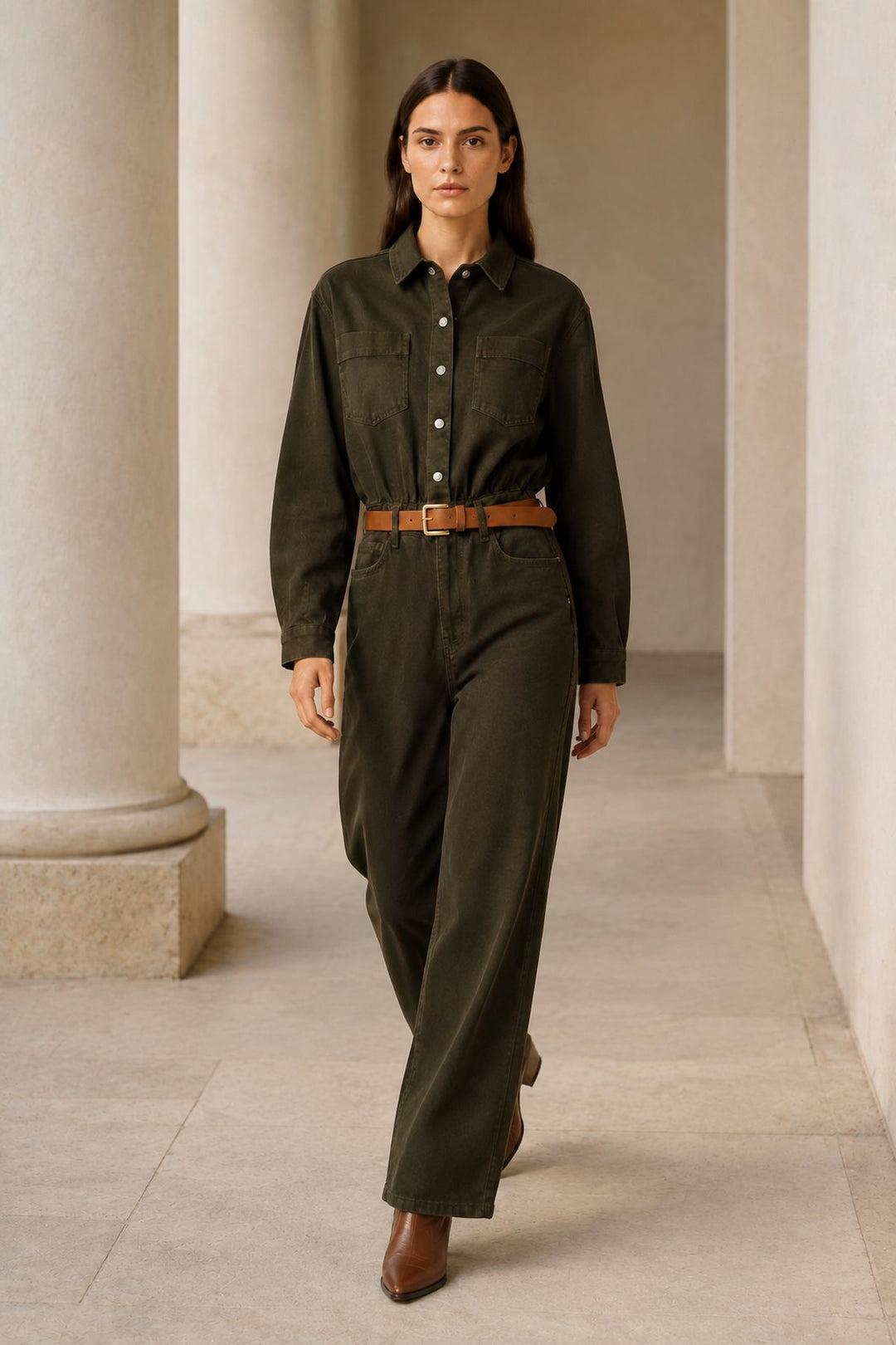 XLJ Classic Denim Jumpsuit with Elasticated Waist - Vale de Cavalos
