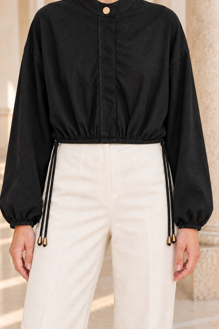 XLJ Crop Shirt with Drawstring Waist 6388 - Reggio di Calabria