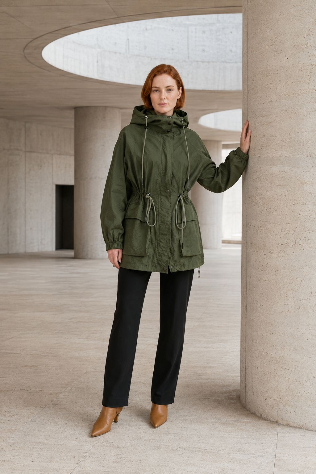 XLJ Drawstring Hooded Raincoat 6319 - Agua Prieta
