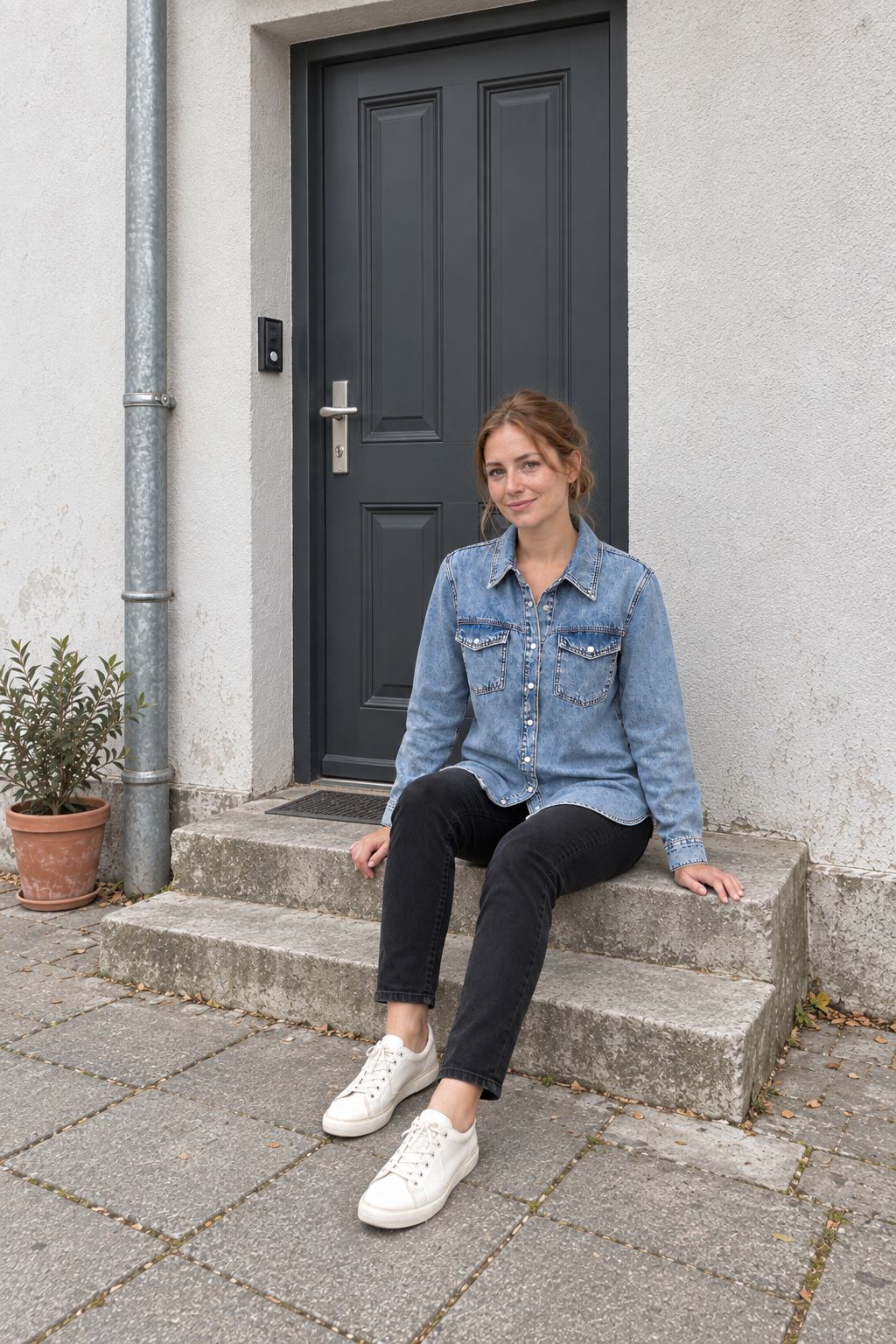 XLJ Denim Shirt with Snap Buttons - Six-Fours-les-Plages