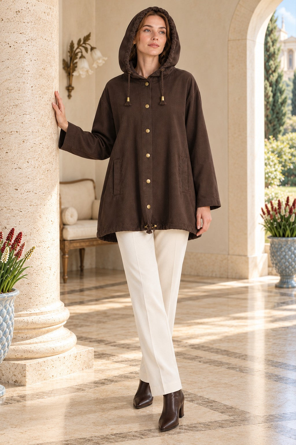 XLJ Hooded Button-Down Shirt 6404 - Anaheim