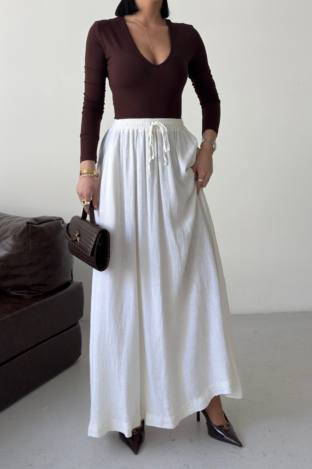 XLJ Elasticated Long Skirt - Macerata