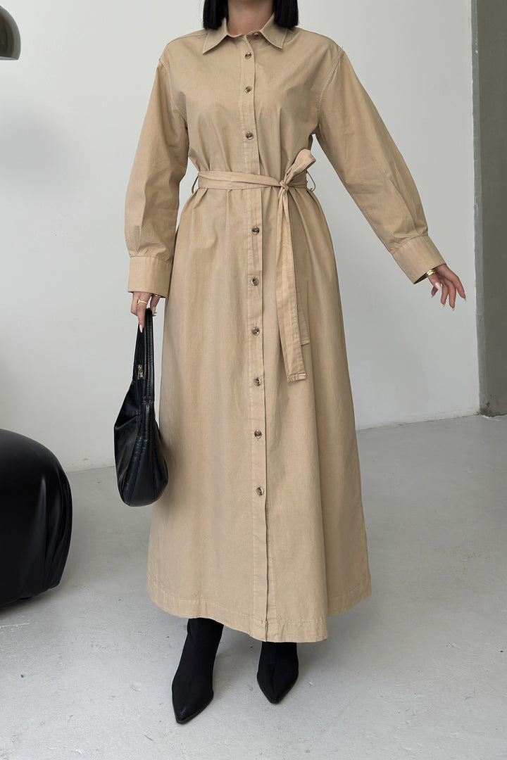 XLJ Buttoned Classic Long Denim Dress - Dewsbury