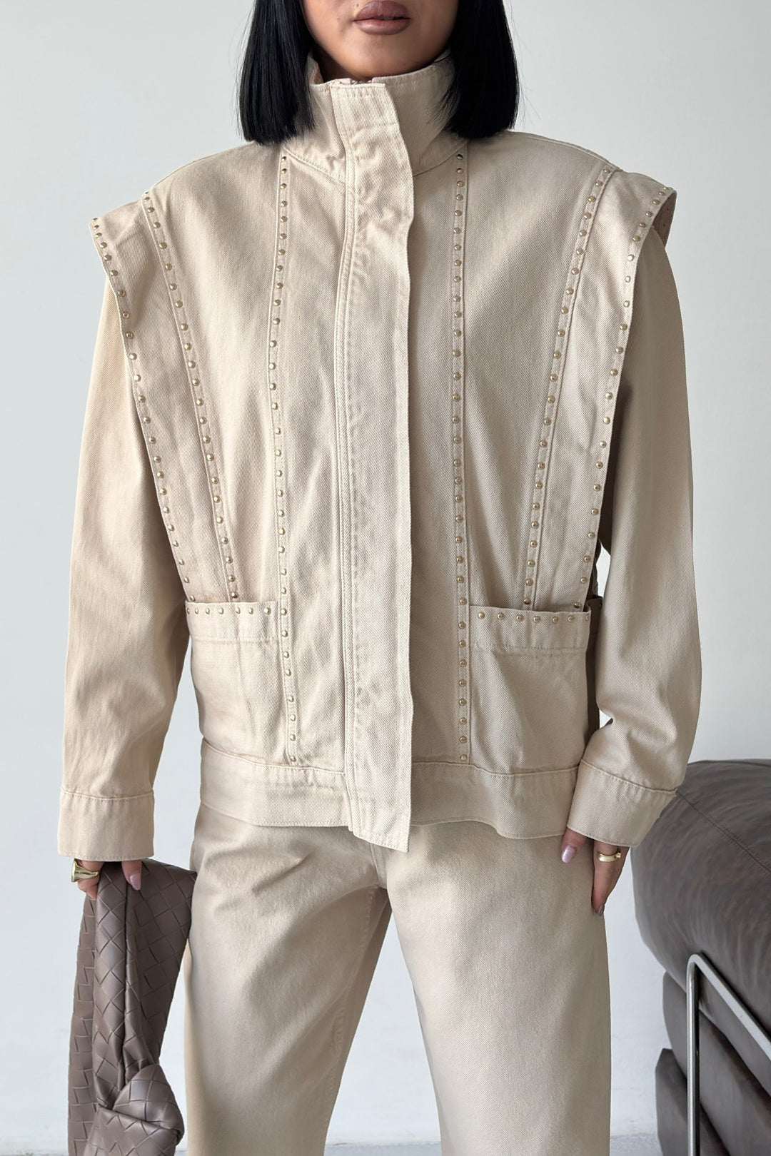XLJ Denim Jacket with Stud Details - Eastpointe