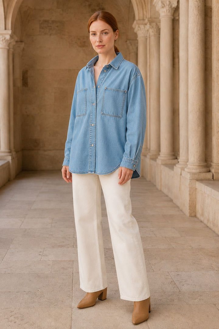 XLJ Oversize Denim Jacket with Buttons 6080 - Feltham