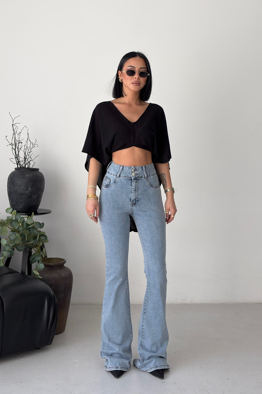 XLJ Wide Waist Jeans with Darts - Tonbridge