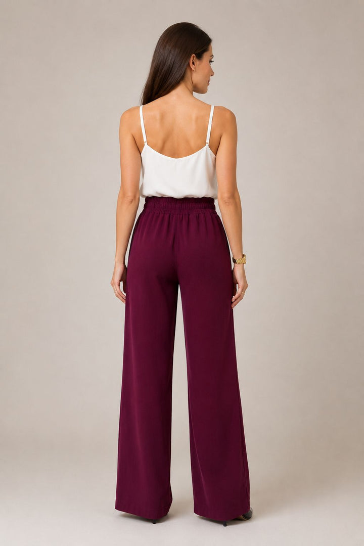 XLJ Elasticated Palazzo Trousers - San Antonio Enchisi