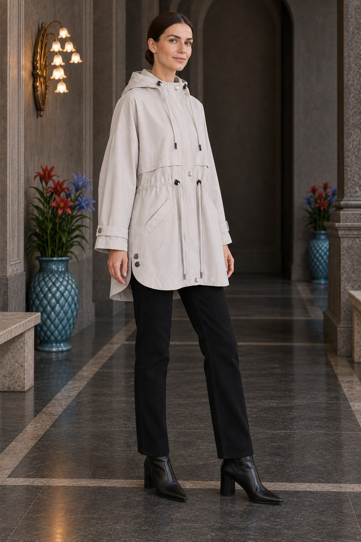 XLJ Drawstring Hooded Raincoat 6302 - Security-Widefield