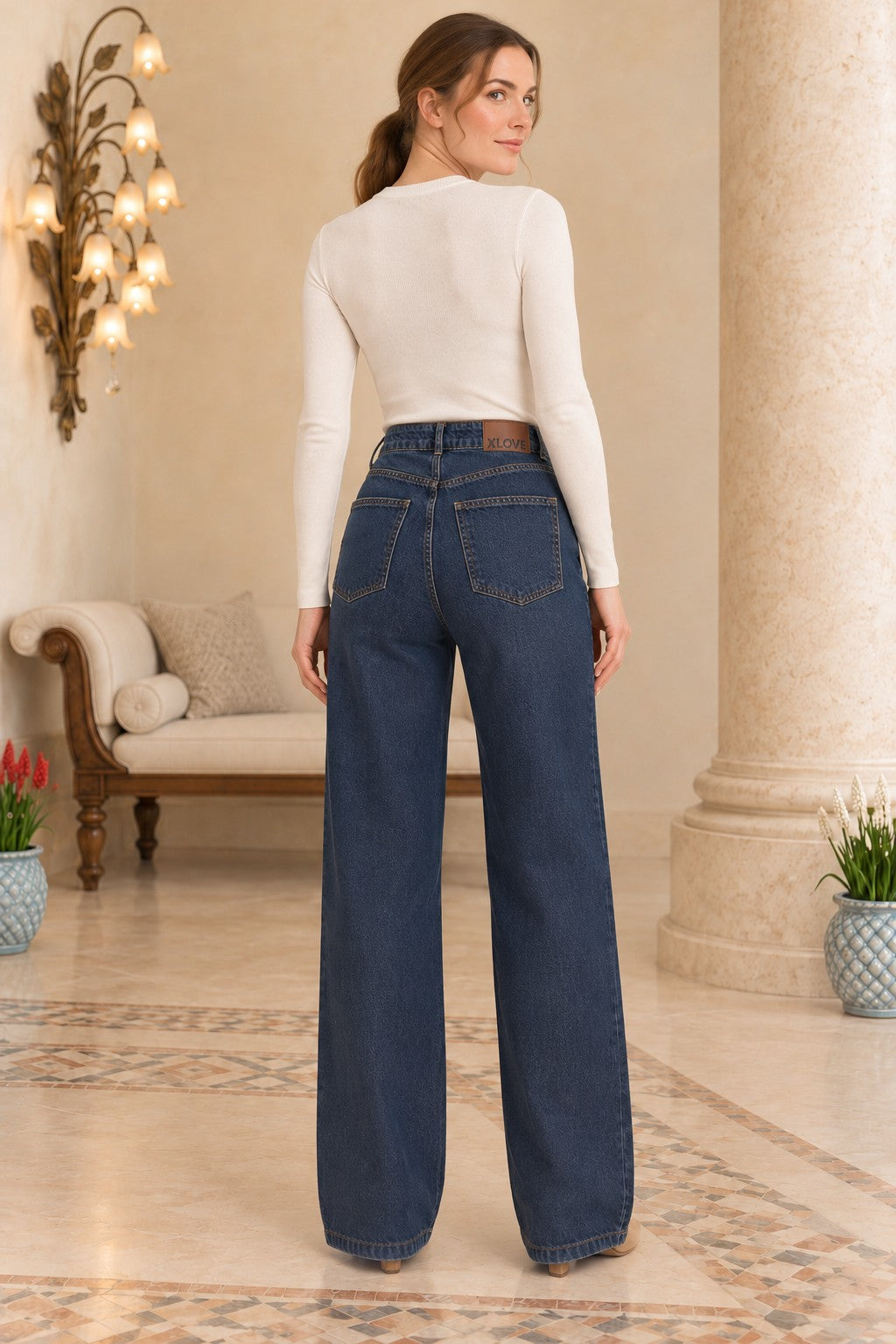 XLJ Wide Leg High Waisted Relaxed Jean 718 - Georgetown