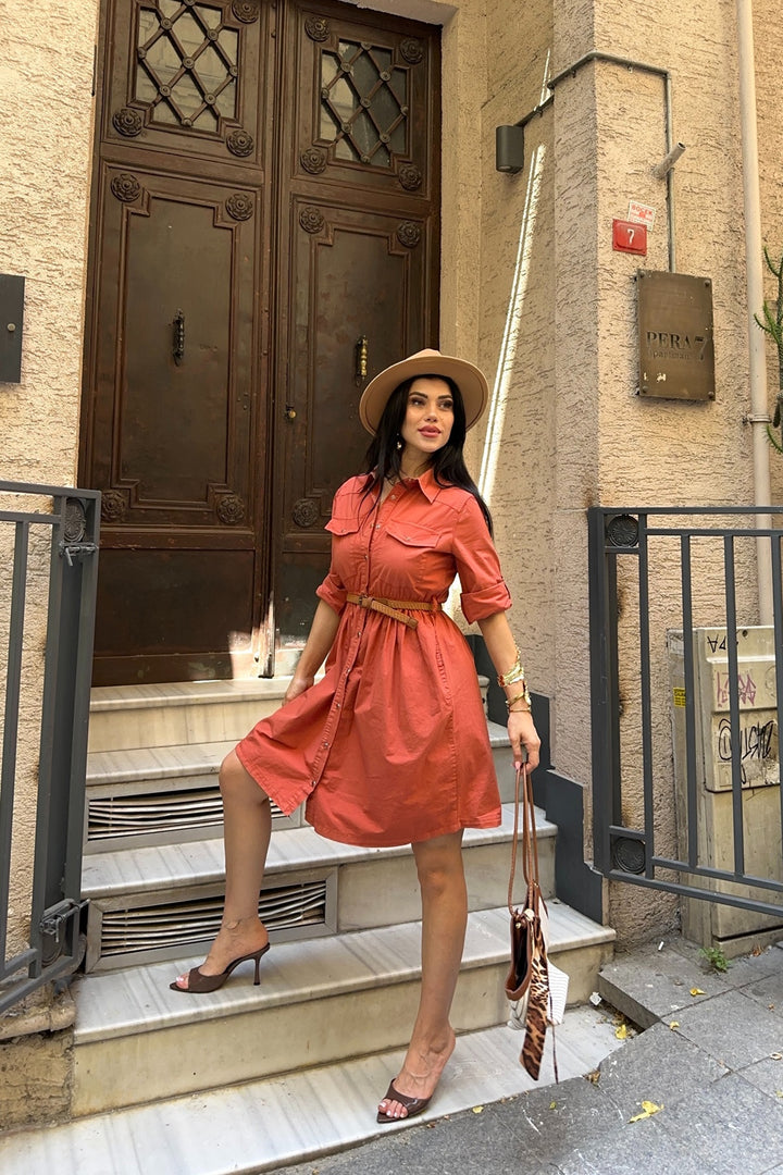 XLJ Short Denim Dress with Ruffle Detail - Hürth
