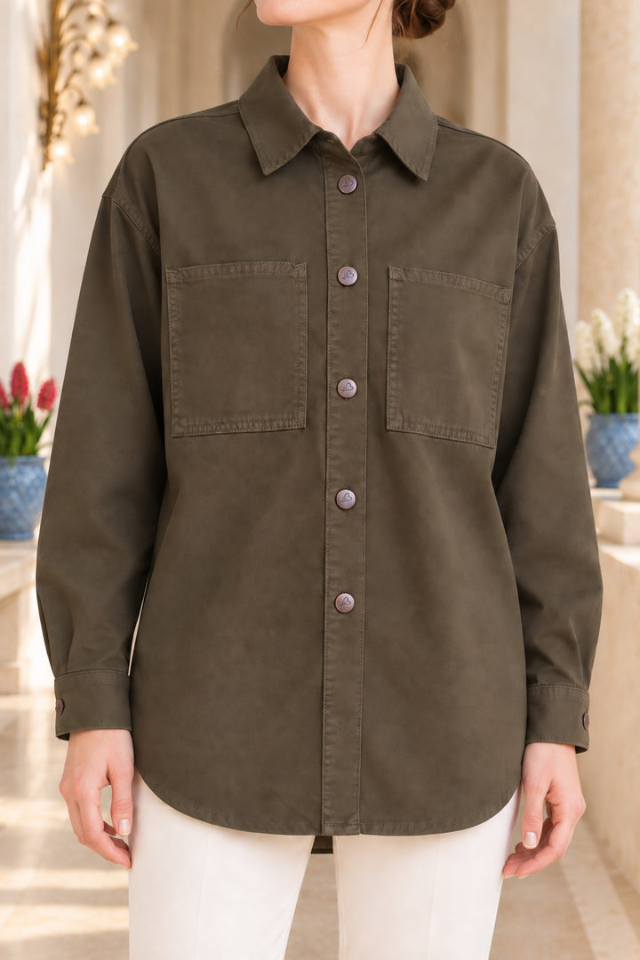 XLJ Oversize Denim Jacket with Buttons 6080 - Spanish Fork