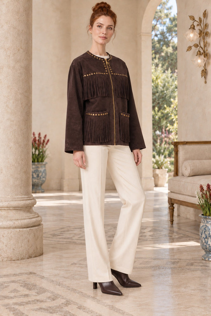 XLJ Tasseled Drop Suede Jacket 6317 - Guacharachi
