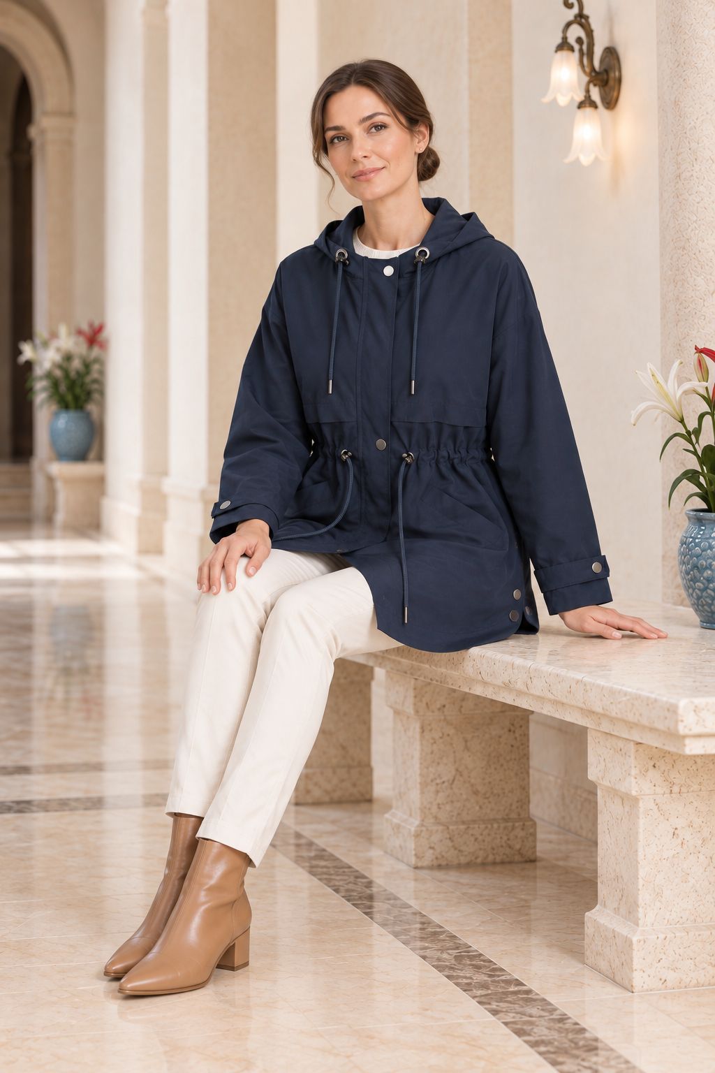 XLJ Drawstring Hooded Raincoat 6302 - Waiblingen