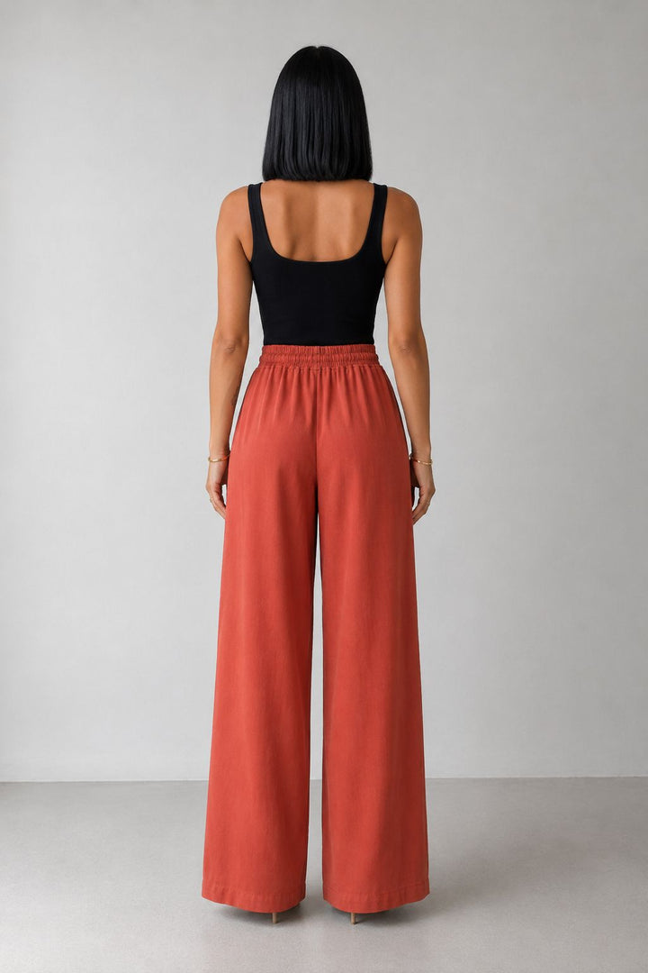 XLJ Elasticated Palazzo Trousers - Hoogvliet