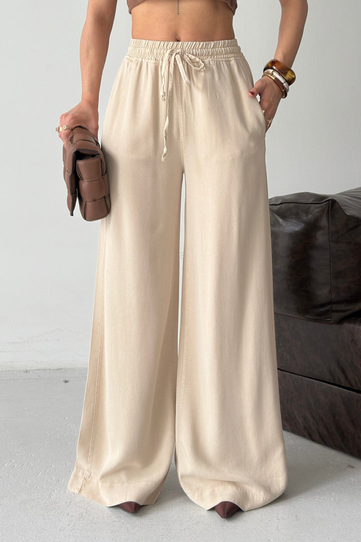 XLJ Elasticated Palazzo Trousers - Upper Darby